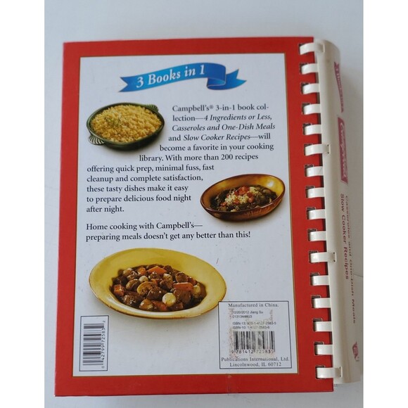 Campbell's 3 in 1: 4 Ingredients or Less Cookbook Casseroles Slow Cooker Recipes - Picture 3 of 16